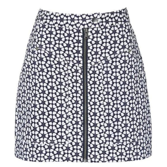 Rebecca Minkoff Navy Marigold Skirt - S - Picture 2 of 7